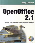 Couverture du livre « Openoffice 2.1 » de Rémy Lentzner aux éditions Dunod