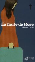 Couverture du livre « La faute de Rose » de Florence Cadier aux éditions Thierry Magnier