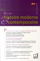 Couverture du livre « Rhmc 54-3 - juillet-septembre 2007 » de  aux éditions Belin