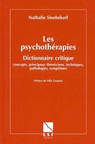 Couverture du livre « Les psychotherapies » de Sinelnikoff Nathalie aux éditions Esf