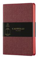 Couverture du livre « Carnet harris poche uni maple red » de  aux éditions Castelli Milano