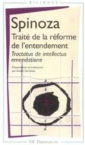 Couverture du livre « Traite de la reforme de l'entendement » de Baruch Spinoza aux éditions Flammarion
