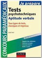 Couverture du livre « Je prépare ; entraînement aux tests d'aptitude et de logique verbale ; concours paramédicaux (2e édition) » de Benoit Priet aux éditions Dunod