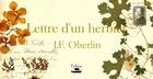 Couverture du livre « Lettre d'un herbier : J.F. Oberlin » de Ludovic Iacovo et Jean Frédéric Oberlin aux éditions Pytheas