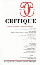Couverture du livre « Revue critique n.814 ; histoire et cinéma : nouveaux cadrages » de Revue Critique aux éditions Minuit