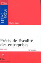 Couverture du livre « Precis de fiscalite des entreprises ; 26e edition » de Maurice Cozian aux éditions Lexisnexis