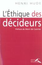 Couverture du livre « Ethique des decideurs » de  aux éditions Presses De La Renaissance