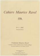 Couverture du livre « Cahiers Maurice Ravel » de Fondation Maurice Ra aux éditions Seguier