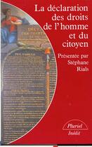 Couverture du livre « La déclaration des droits de l'homme et du citoyen » de Rials-S aux éditions Pluriel