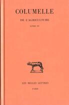 Couverture du livre « De l'agriculture L3 » de Columelle aux éditions Belles Lettres