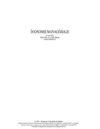 Couverture du livre « Économie managériale ; marchés, soutien à la décision, concurrence » de Jean-Pierre Le Goff aux éditions Pu De Quebec