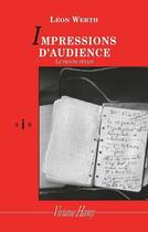 Couverture du livre « Impressions d'audience ; le procès Pétain » de Leon Werth aux éditions Viviane Hamy