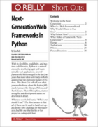 Couverture du livre « Next-Generation Web Frameworks in Python » de Liza Daly aux éditions O'reilly Media