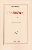 Couverture du livre « L'indifférent » de Marcel Proust aux éditions Gallimard