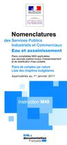 Couverture du livre « Nomenclatures des services publics industriels et commerciaux ; Eau et assainissement ; applicables au 1er janvier 2011 ; Instruction M49 » de  aux éditions Documentation Francaise