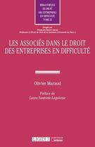 Couverture du livre « Les associés dans le droit des entreprises en difficulté » de Olivier Maraud aux éditions Lgdj