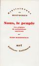 Couverture du livre « Nous, le peuple ; les origines du nationalisme américain » de Elise Marienstras aux éditions Gallimard