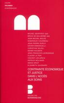 Couverture du livre « Contrainte économique et justice dans l'accès aux soins » de  aux éditions Lethielleux