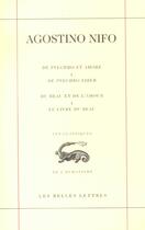 Couverture du livre « Du Beau et de l'Amour / De Pulchro et Amore. Livre I » de Agostino Nifo aux éditions Belles Lettres