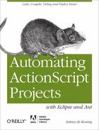 Couverture du livre « Automating ActionScript Projects with Eclipse and Ant » de Sidney De Koning aux éditions O Reilly