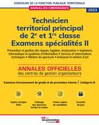 Couverture du livre « Technicien territorial principal de 2e et 1re classes 2023 spécialités II catégorie B » de  aux éditions Documentation Francaise