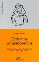 Couverture du livre « Écrivains contemporains » de Jacques Layani aux éditions Editions L'harmattan