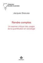 Couverture du livre « Rendre comptes » de Jacques Siracusa aux éditions Hermann