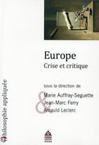 Couverture du livre « Europe » de Auffra/Ferry/Le aux éditions Sorbonne Universite Presses