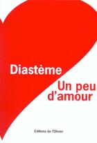 Couverture du livre « Un peu d'amour » de Diasteme aux éditions Editions De L'olivier