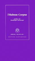 Couverture du livre « L'habeas corpus » de  aux éditions Confluences