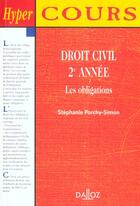 Couverture du livre « Droit Civil 2e Annee ; Hypercours » de Stephanie Porchy-Simon aux éditions Dalloz