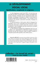 Couverture du livre « Le développement social local ; significations, complexité et exigences » de Genevieve Besson aux éditions Editions L'harmattan