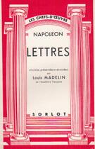 Couverture du livre « Lettres » de Napoleon aux éditions Nel