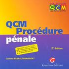 Couverture du livre « Qcm procedure penale » de Brahinsky Renault aux éditions Gualino