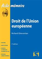Couverture du livre « Droit de l'Union européenne (5e édition) » de Richard Ghevontian aux éditions Sirey