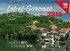 Couverture du livre « Calendrier ; Lot-et-Garonne ; septembre 2017 /décembre 2018 ; 16 mois » de  aux éditions Geste