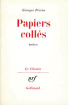 Couverture du livre « Papiers Colles T.1 » de Georges Perros aux éditions Gallimard