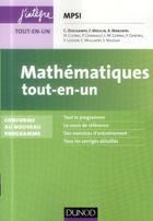 Couverture du livre « Mathématiques ; MPSI ; tout-en-un (3e édition) » de Claude Deschamps et Andre Warusfel et Francois Moulin aux éditions Dunod