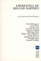 Couverture du livre « Empreintes de Roland Barthes » de Daniel Bougnoux aux éditions Cecile Defaut