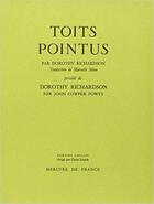 Couverture du livre « Toits pointus » de Richardson Dorothy aux éditions Mercure De France