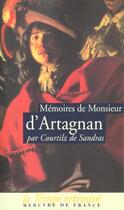 Couverture du livre « Memoires de monsieur d'artagnan » de Courtilz De Sandras aux éditions Mercure De France