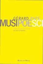 Couverture du livre « MusiPoéSci » de Gerard Pape aux éditions Michel De Maule