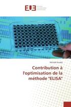 Couverture du livre « Contribution A l'optimisation de la methode 