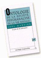 Couverture du livre « Ontologie de la société, psychanalyse de la vie sociale » de Joel Martine aux éditions Puf