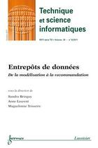 Couverture du livre « Entrepots de donnees. de la modelisation a la recommandation (technique et science informatiques rst » de Bringay Sandra aux éditions Hermes Science Publications