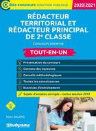 Couverture du livre « Rédacteur territorial ; rédacteur principal de 2° classe ; concours externe ; tout-en-un » de Marc Dalens aux éditions Studyrama