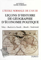 Couverture du livre « Lecons d'histoire de geographie d'economie politique » de Nordman aux éditions Éditions Rue D'ulm Via Openedition