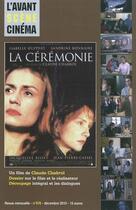 Couverture du livre « L'AVANT-SCENE CINEMA N.578 ; la cérémonie ; un film de Claude Chabrol » de L'Avant-Scene Cinema aux éditions Alice Edition