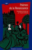 Couverture du livre « Poemes de la renaissance - - dossier jeu » de  aux éditions Flammarion