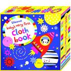 Couverture du livre « Baby's very first cloth book ; bleue » de Fiona Watt aux éditions Usborne